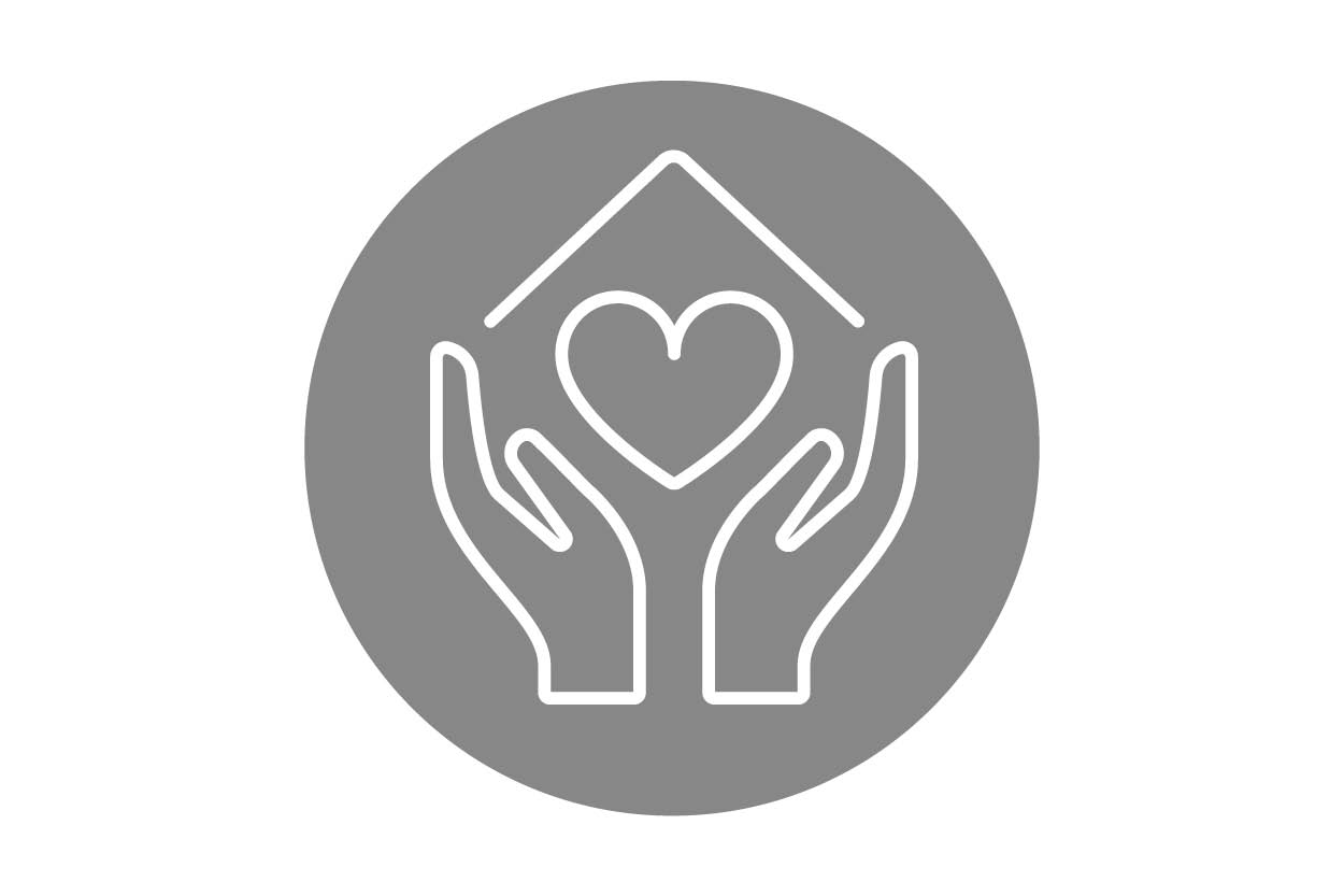Hands Heart House Icon