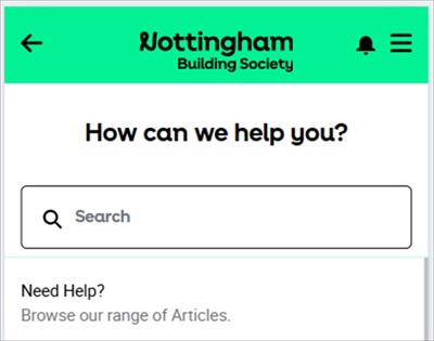 Help centre search bar